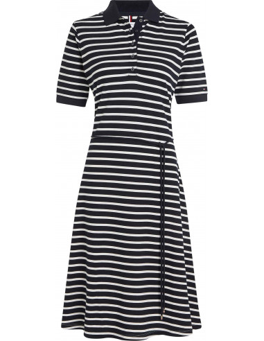 VESTIDOS WW0WW37831 STRIPE POLO 