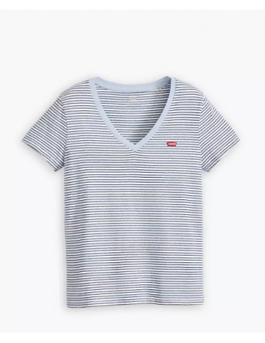 CAMISETA 85341-0077 PERFECT VNECK PENNY STRIPE 